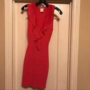 Marciano knit dress. Dark pink color. Size M.